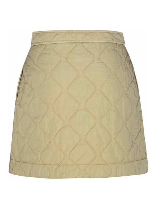 BURBERRY Quilted Mini Skirt Black Ladies