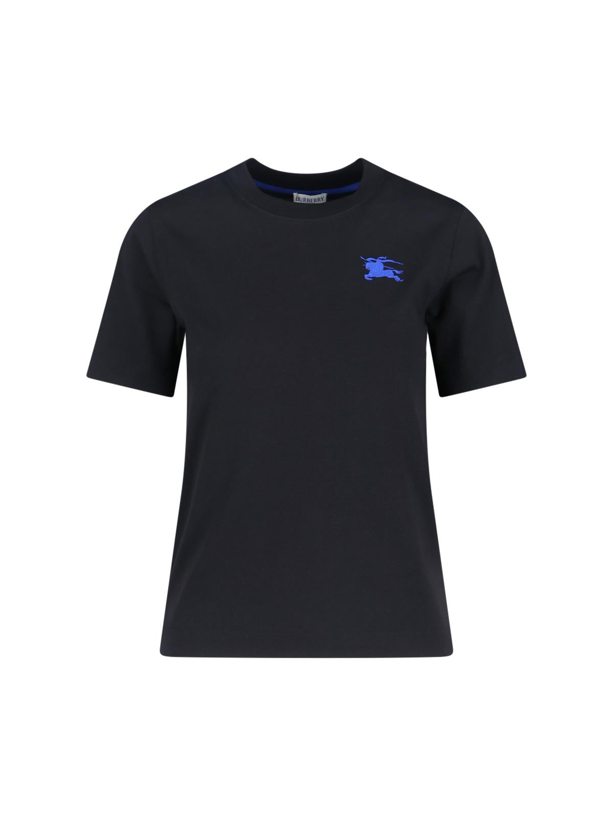 BURBERRY Short Sleeve T-Shirt Black Cotton Women’s Top