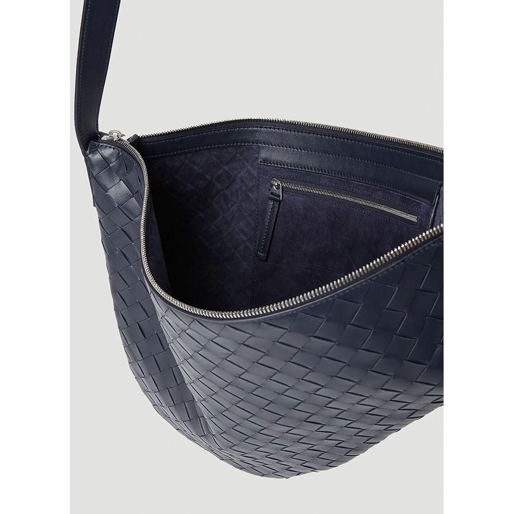 Bottega Veneta Navy Leather Men’s Crossbody Bag