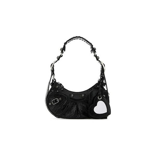BALENCIAGA Arena Lambskin Le Cagole XS Shoulder Bag Black