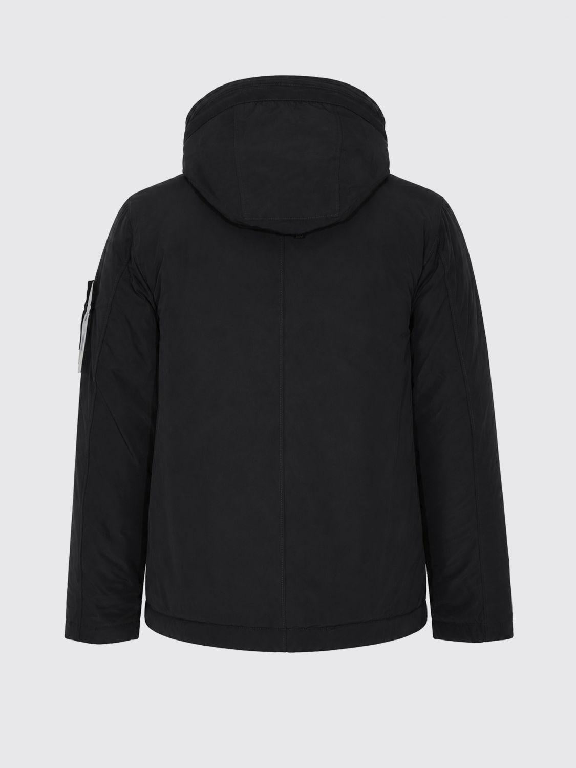 STONE ISLAND Black Nylon Bomber Jacket for Men