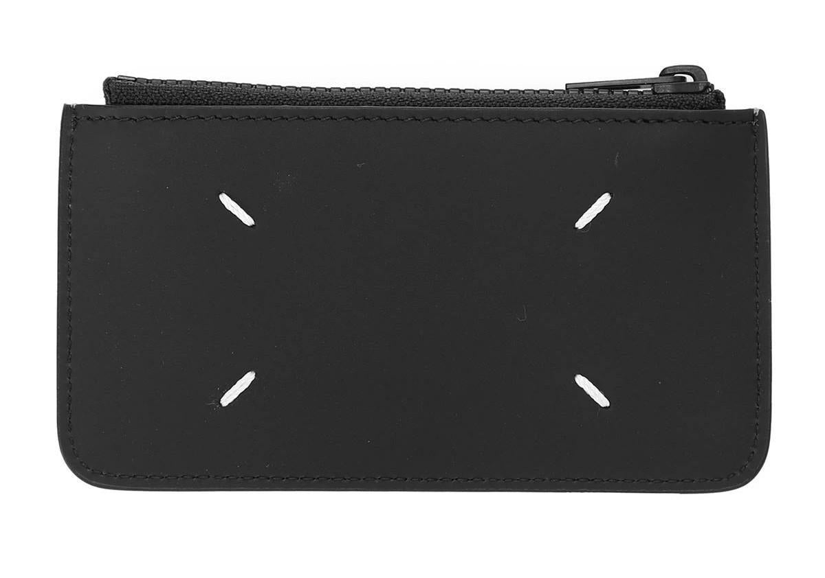 Maison Margiela Two-Tone Leather Zip Card Holder Wallet