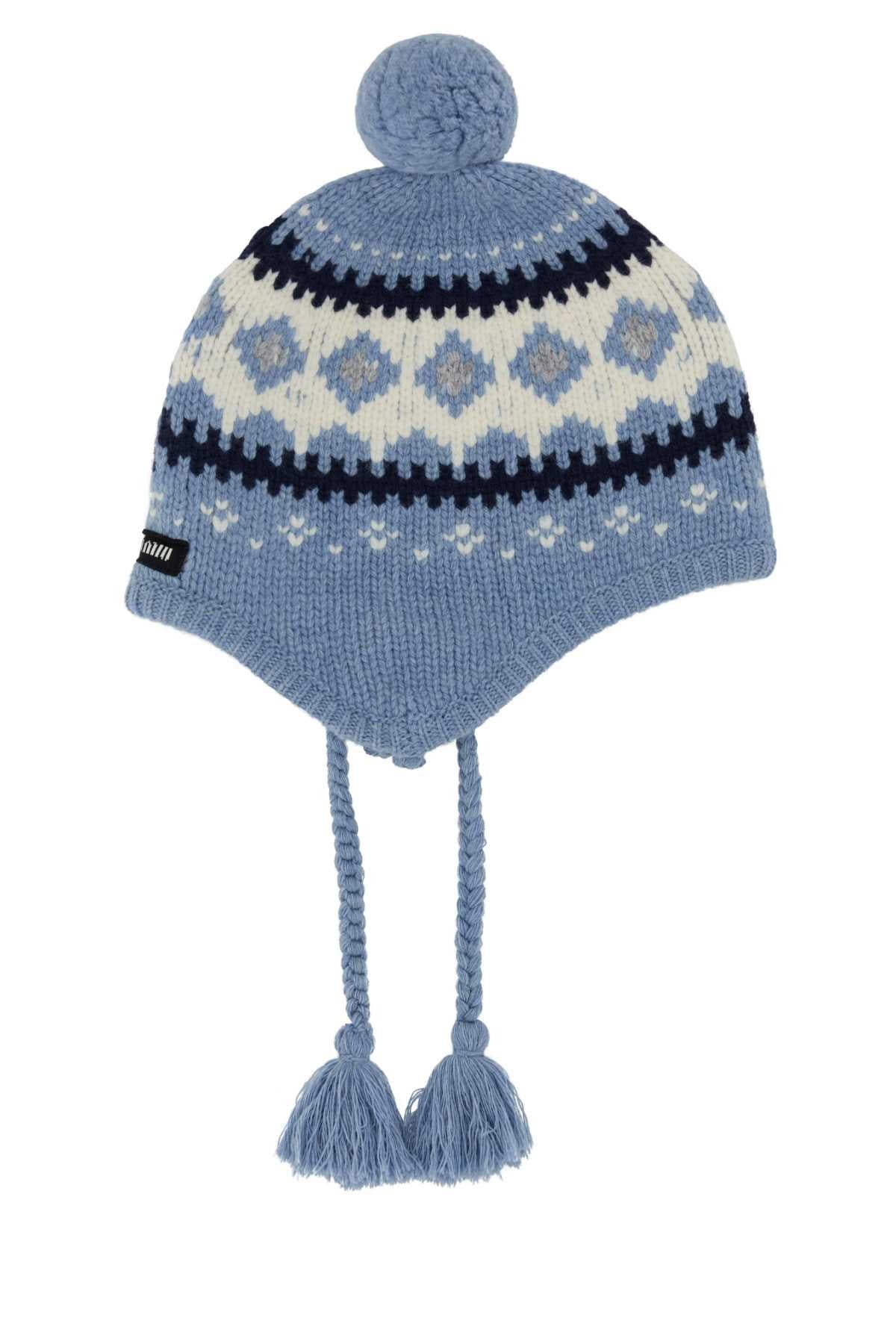 Miu Miu Black Wool Beanie Hat