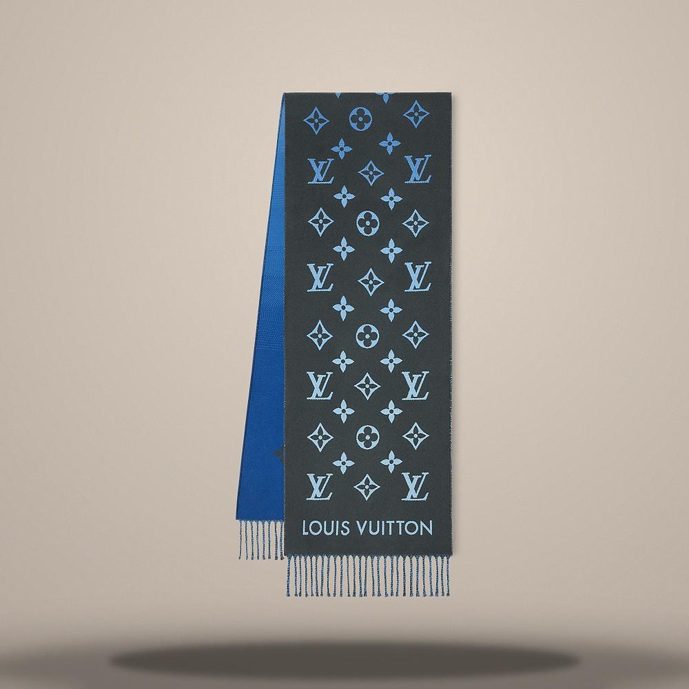 Louis Vuitton Gradient Monogram Wool Scarf 196 x 34cm Men’s