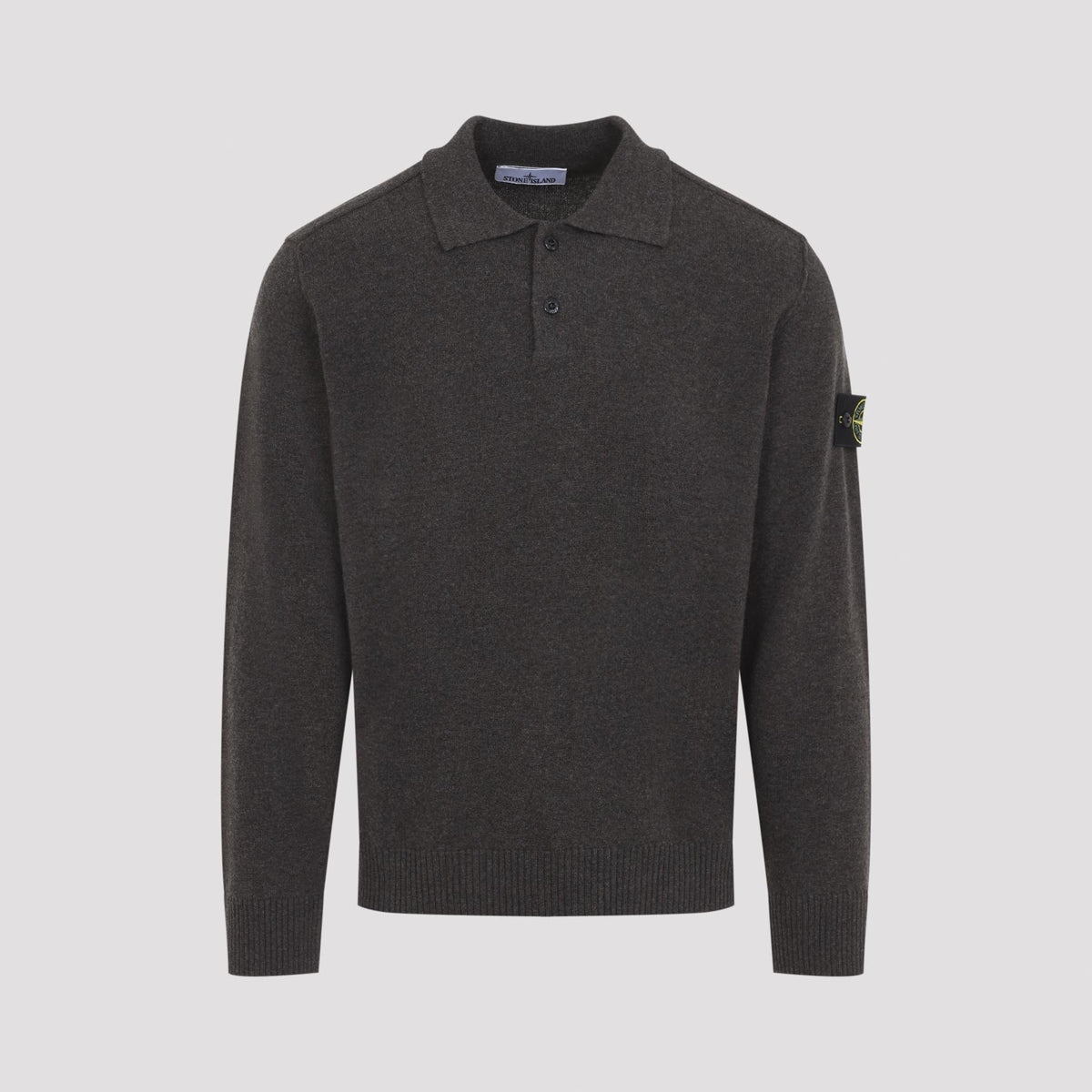 STONE ISLAND Black Wool Turtleneck Knit Sweater Men
