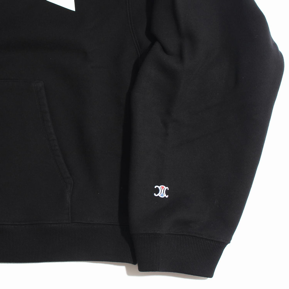 CELINE Logo Cotton Zip Hoodie Black Unisex