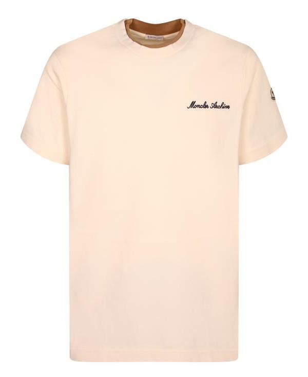 Moncler Logo Embroidered Cotton T-Shirt