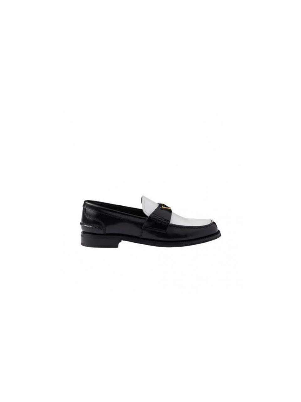 PRADA Two-Tone Brushed Leather Loafers 1D813N A020 AZ3 F0967