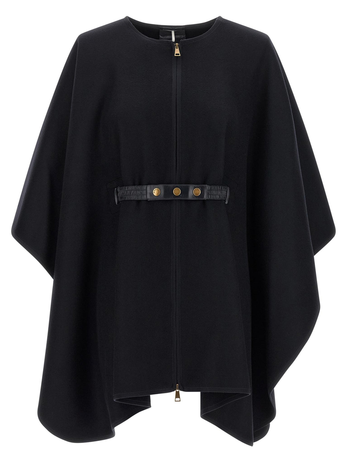 Moncler Navy Wool-Blend Cape Vest