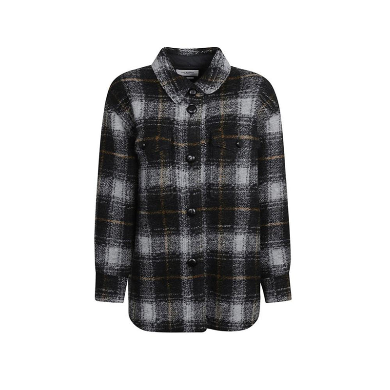 Isabel Marant Harveli Charcoal Check Shirt Jacket