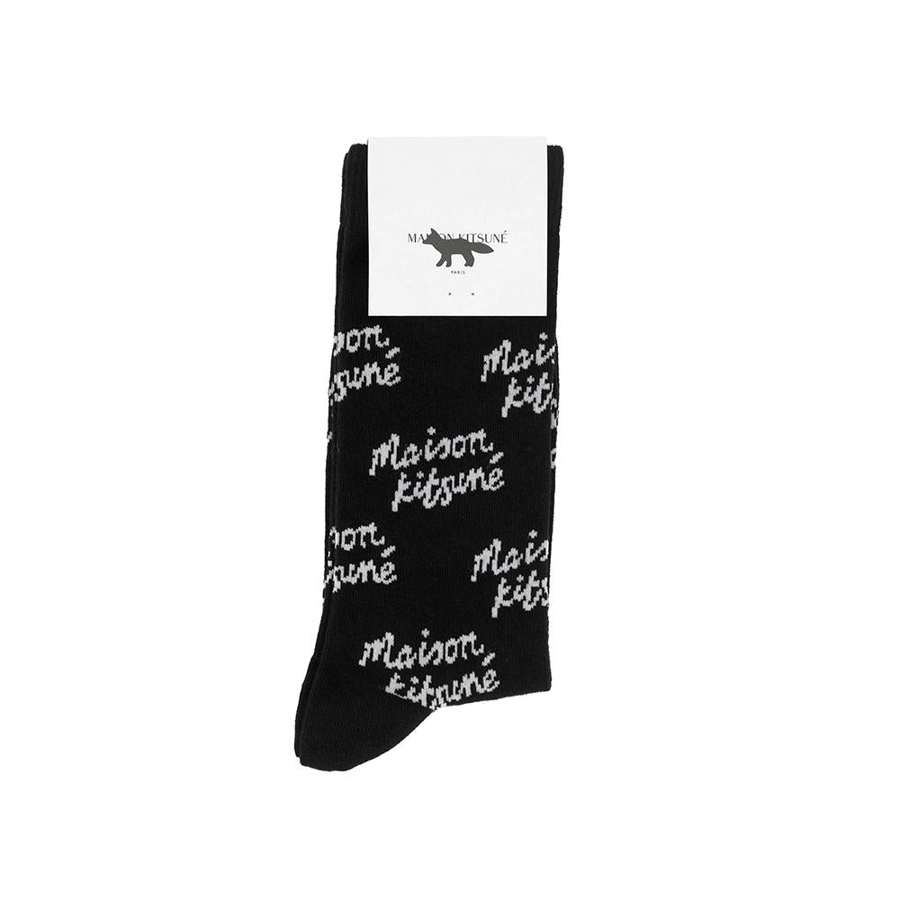 Maison Kitsune Unisex Cotton Socks White NM06440 KT0014 P199
