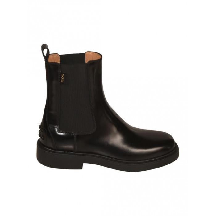 Tods Women's Black Leather Chelsea Boots