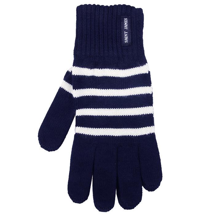 Saint James Men's Striped Knit Gloves 9048