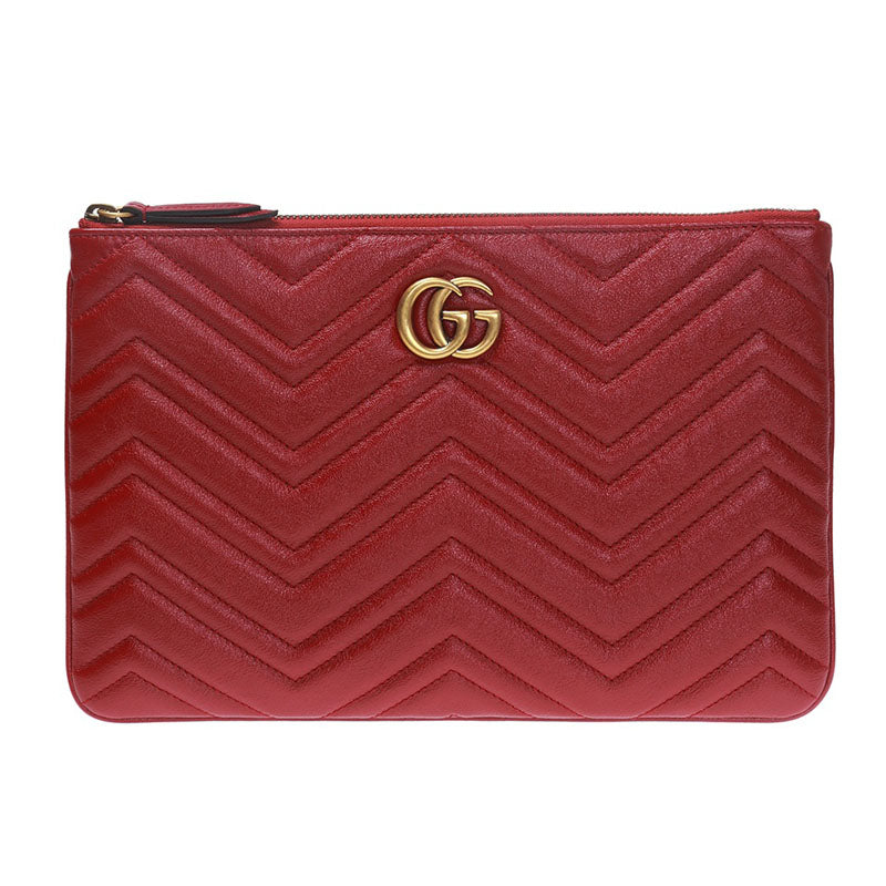 GUCCI GG Marmont Clutch Bag Gold-Tone Hardware 525541 6438