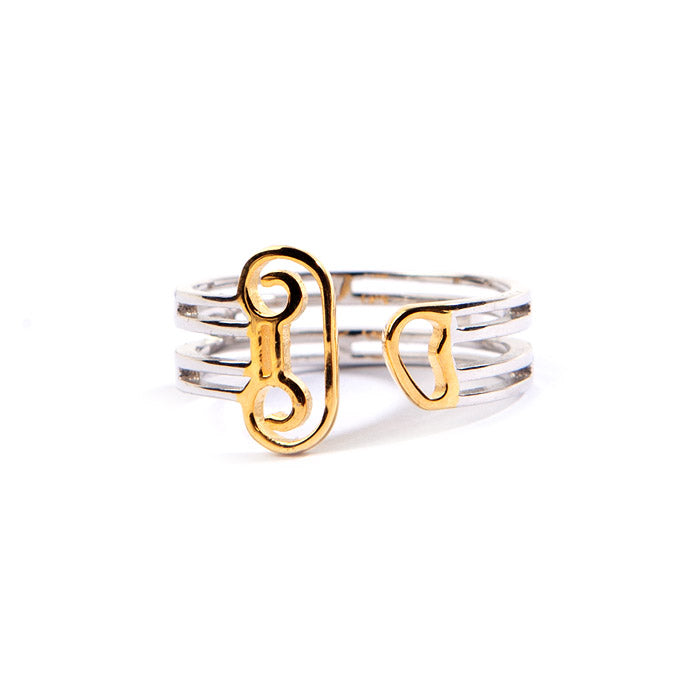 Aries Column Ring Unisex Silver-Tone Jewelry