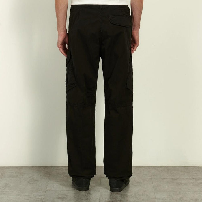 STONE ISLAND Organic Cotton Men's Cargo Pants Black