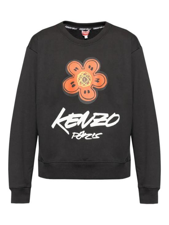 KENZO Black Long-Sleeve Sweatshirt for Men FF65SW2524MC99J