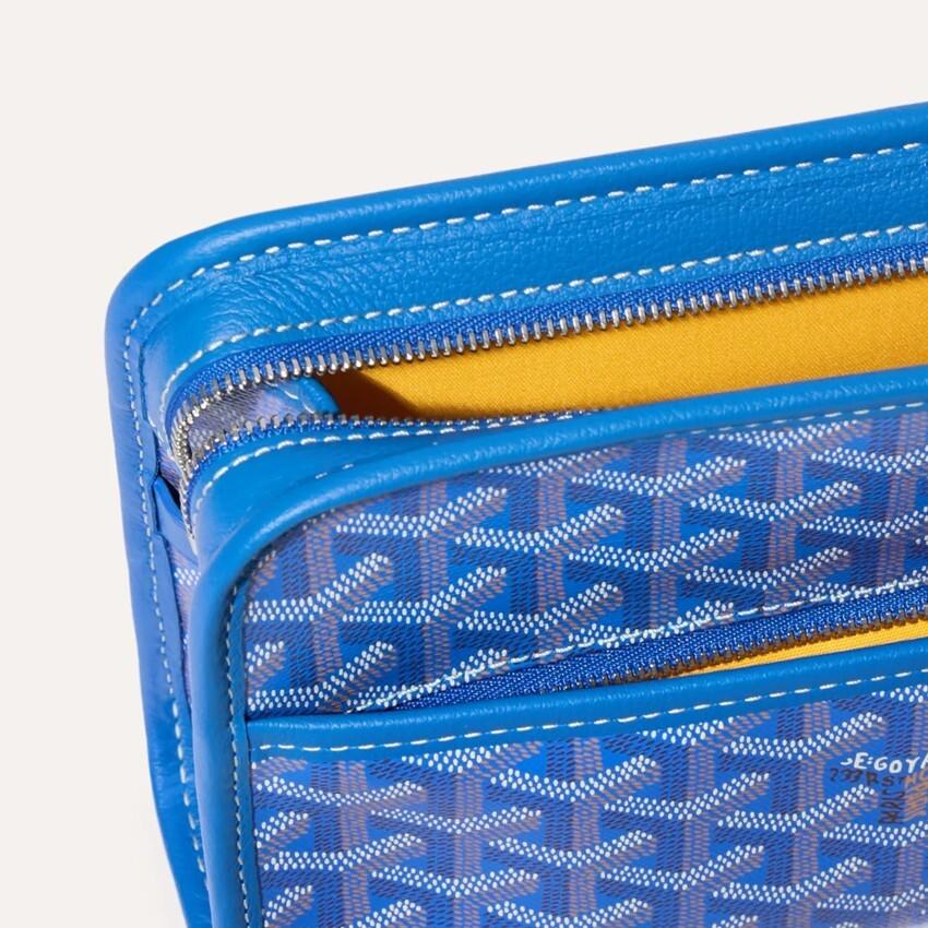 GOYARD Blue JOUVENCE PM Leather Clutch JOUVENPMLTY10 CL10 P