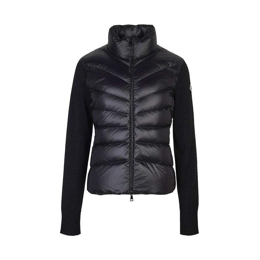 Moncler Women’s Wool Down Zip Cardigan Jacket Black