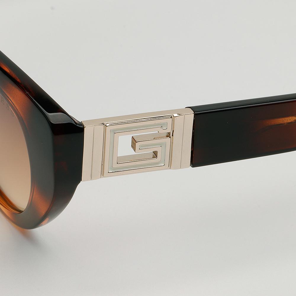 Guess Brown Oval Acetate Sunglasses Unisex GU7849 53F