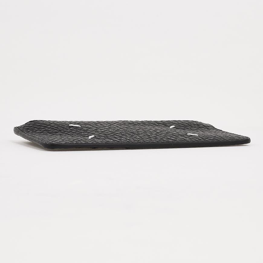 Maison Margiela Unisex Four-Stitch Leather Card Holder Black