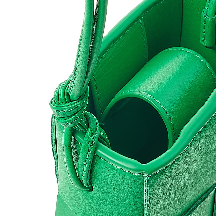 Bottega Veneta Cassette Phone Pouch Crossbody Bag Green Leather