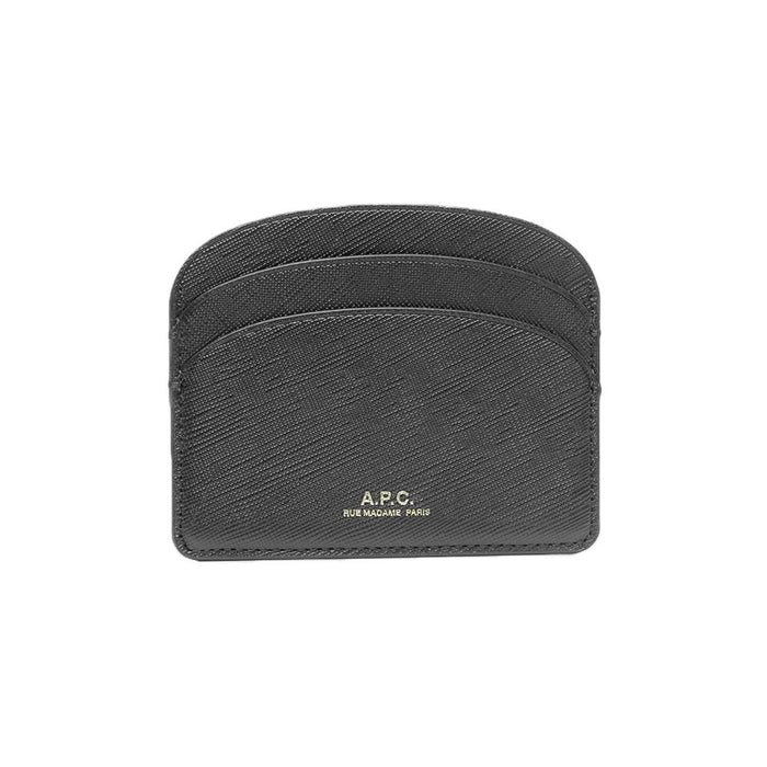 A.P.C. Saffiano Demi-Lune Card Holder Wallet LAGOON