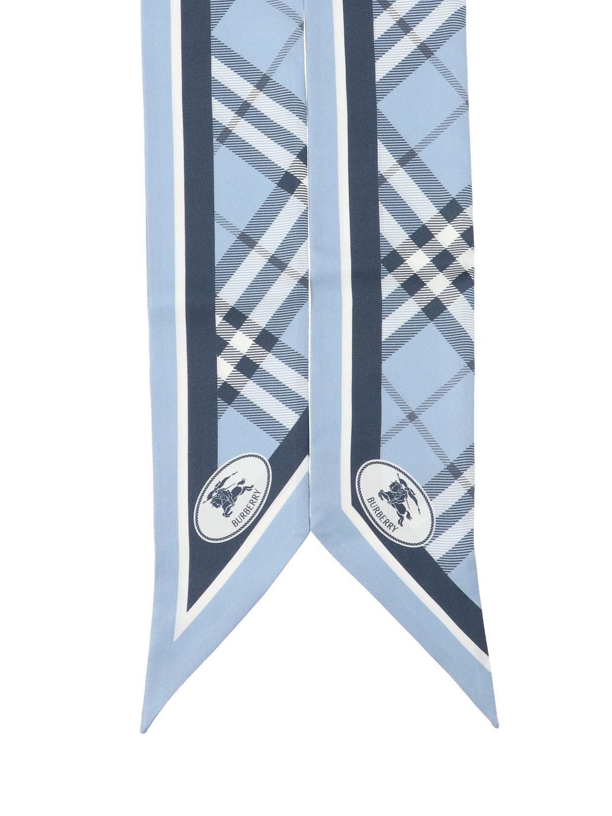 BURBERRY Check Wool Silk Scarf