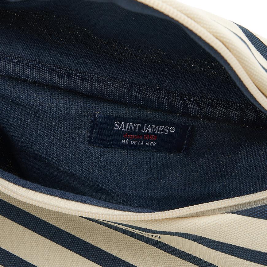 Saint James Ecru/Navy Unisex Body Belt Bag Crossbody