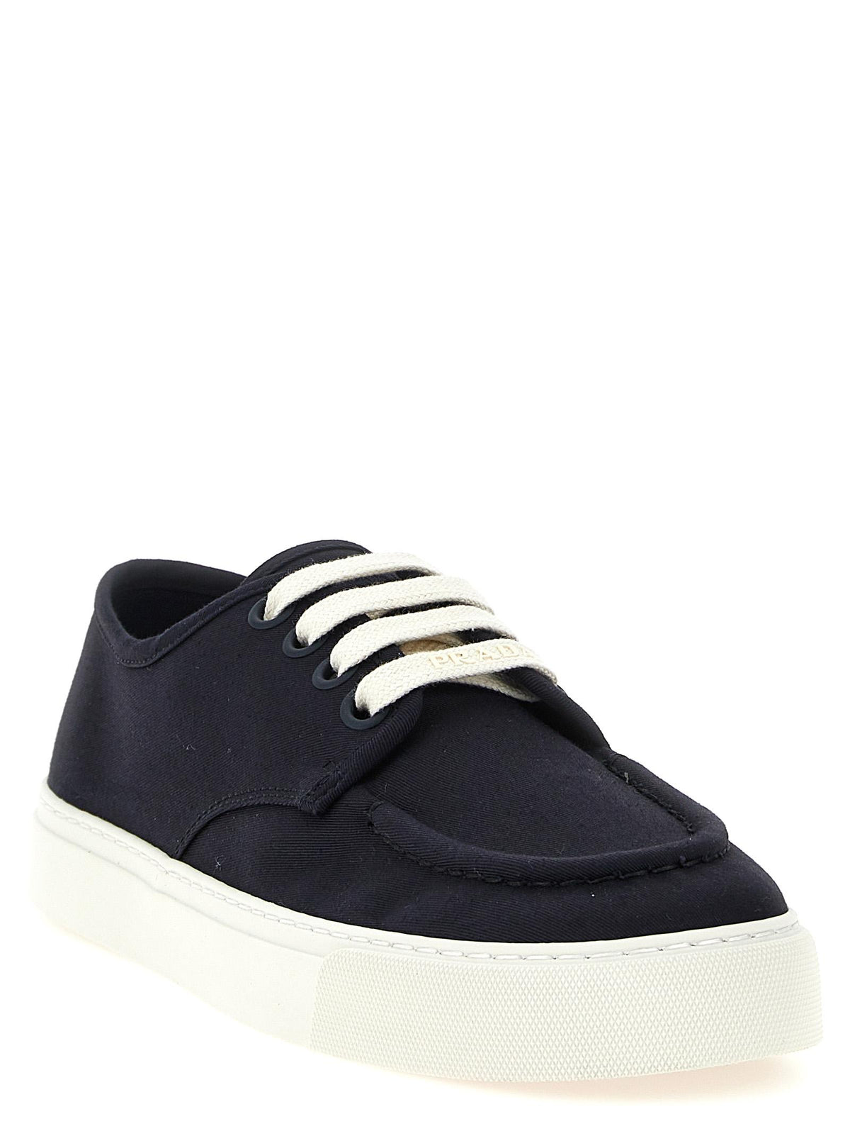 PRADA White Leather Low-Top Sneakers for Men