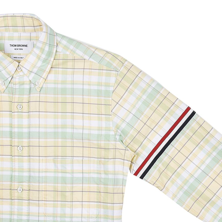 THOM BROWNE Oxford Armband Long Sleeve Shirt Navy Men