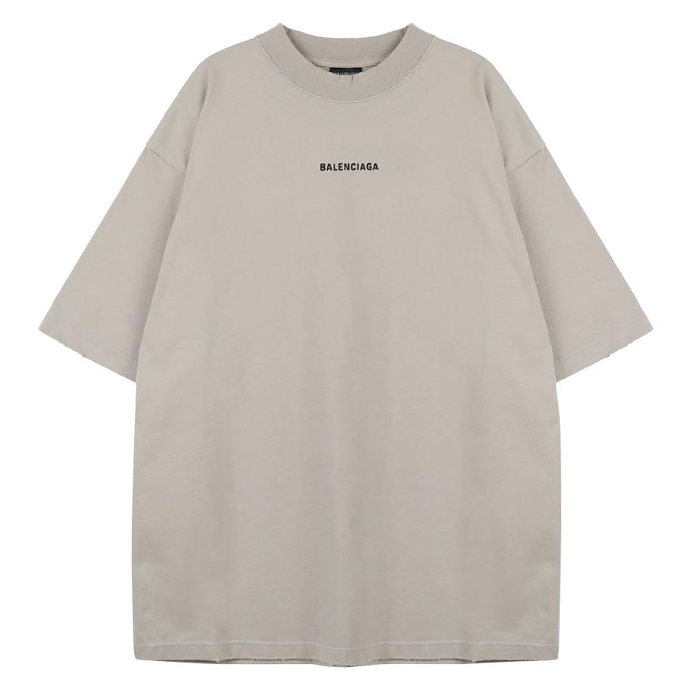 BALENCIAGA Logo Print Cotton T-Shirt Black Men’s 764235 TOVJ8 9763