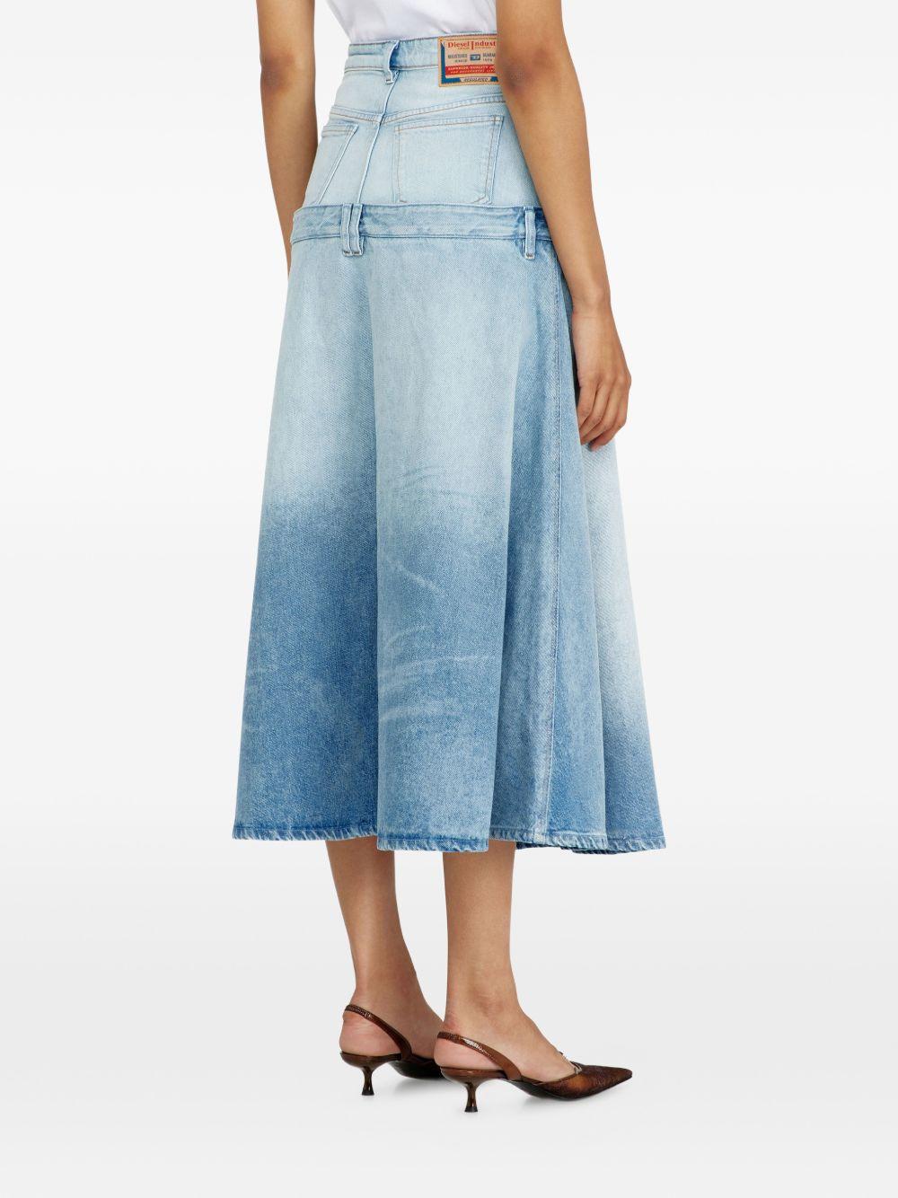 DIESEL Long Skirt Black Wool Blend Maxi Skirt
