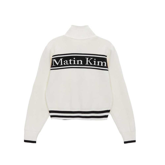 GUCCI Ivory Stripe Zip-Up Knit Cardigan Unisex