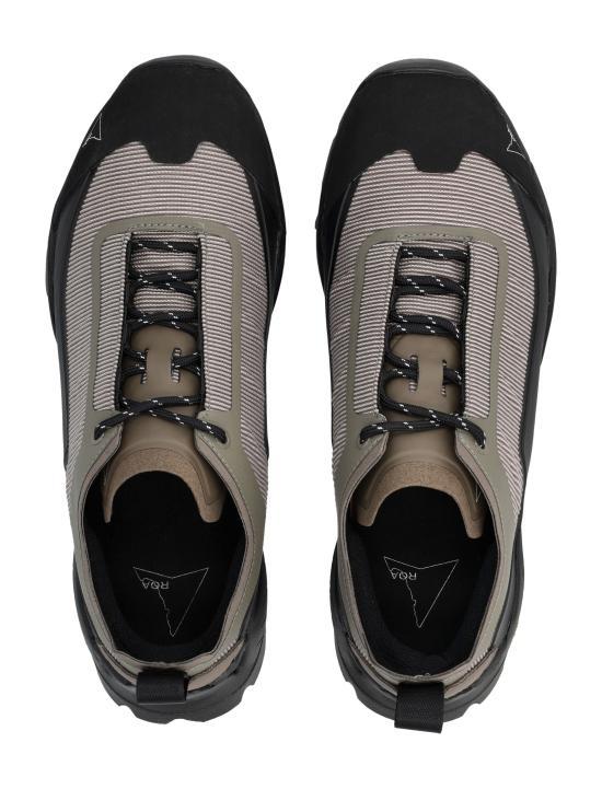 ROA Brown Taupe Leather Sneakers for Men NBUW1390 FA226 BRW0029