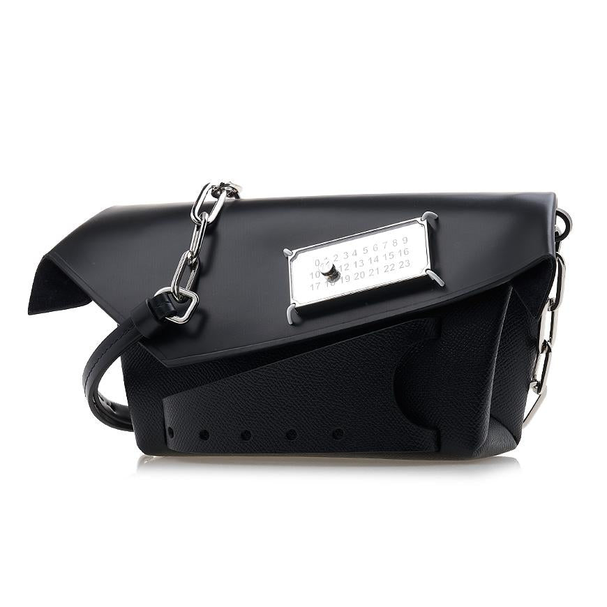 Maison Margiela Women’s Classic Stitch Small Clutch Bag Black Leather