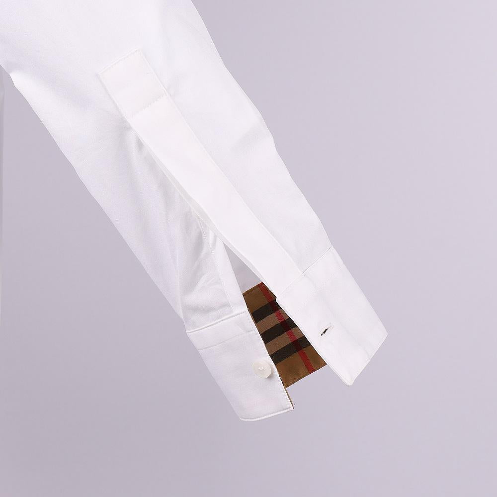 BURBERRY Lapwing Check Point Cotton Shirt White Women’s 80678131