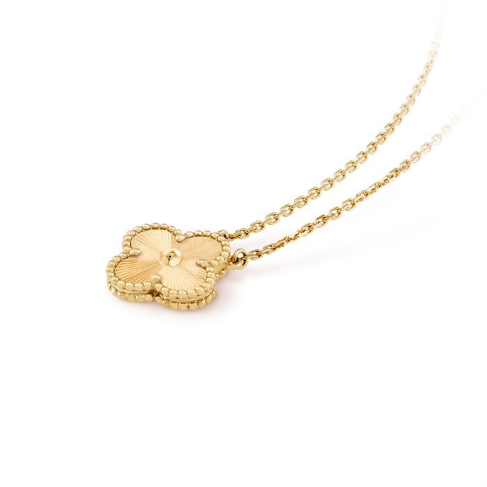 Van Cleef & Arpels Vintage Alhambra Pendant Necklace Gold