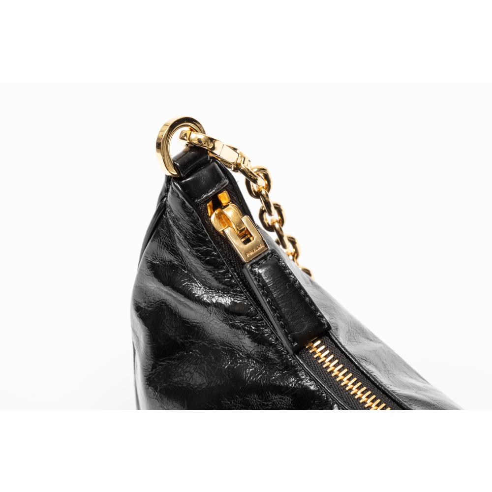 PRADA Re-Edition Leather Hobo Shoulder Bag for Women 1BH204 2CYR F0002