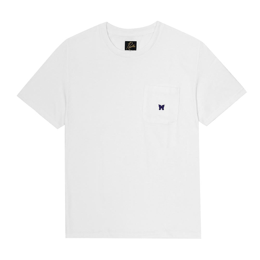 NEEDLES Short Sleeve Pocket Logo T-Shirt SX450 AWhite
