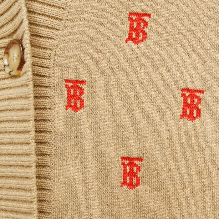 BURBERRY Oversized Cardigan in Archive Beige Knit 8021032