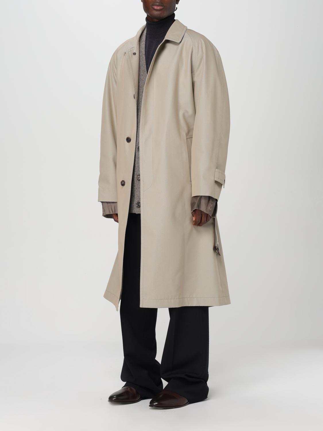 Maison Margiela Beige Cotton Blend Trench Coat for Men