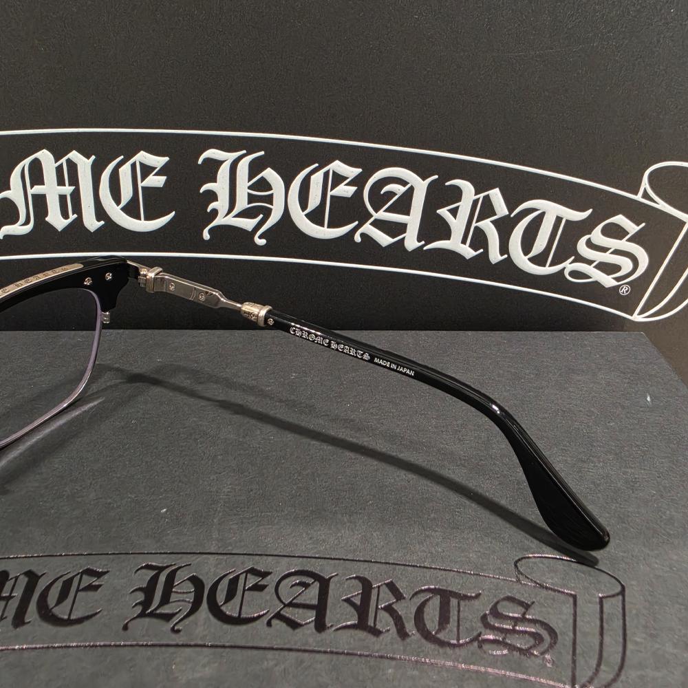 Chrome Hearts Black Silver Vertical Smile 2 Eyeglasses Unisex