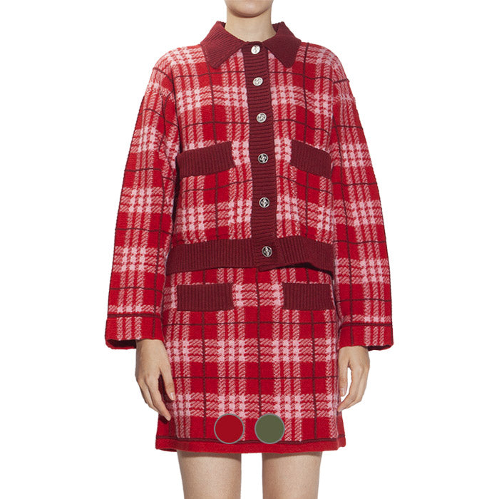 BARRIE Women's Cashmere Tartan Jacket C118231