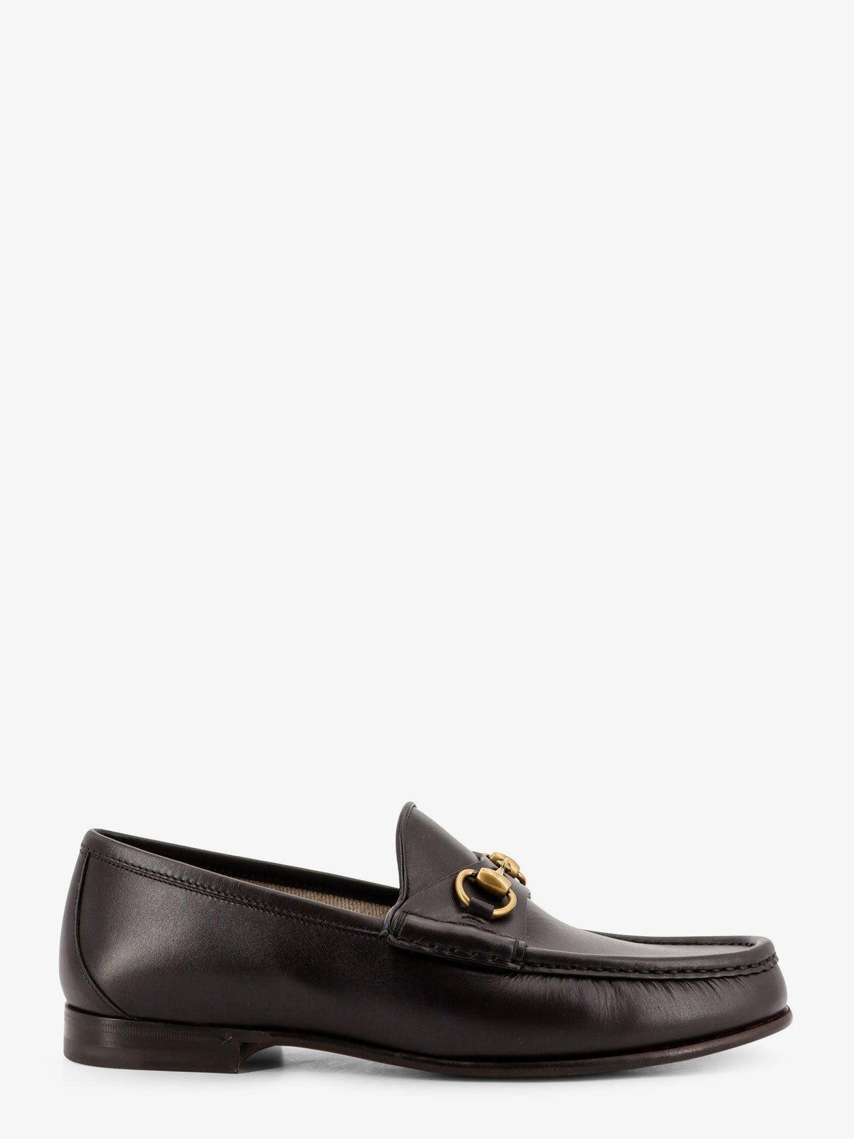 GUCCI Brown Leather Loafer Men's Dress Shoes