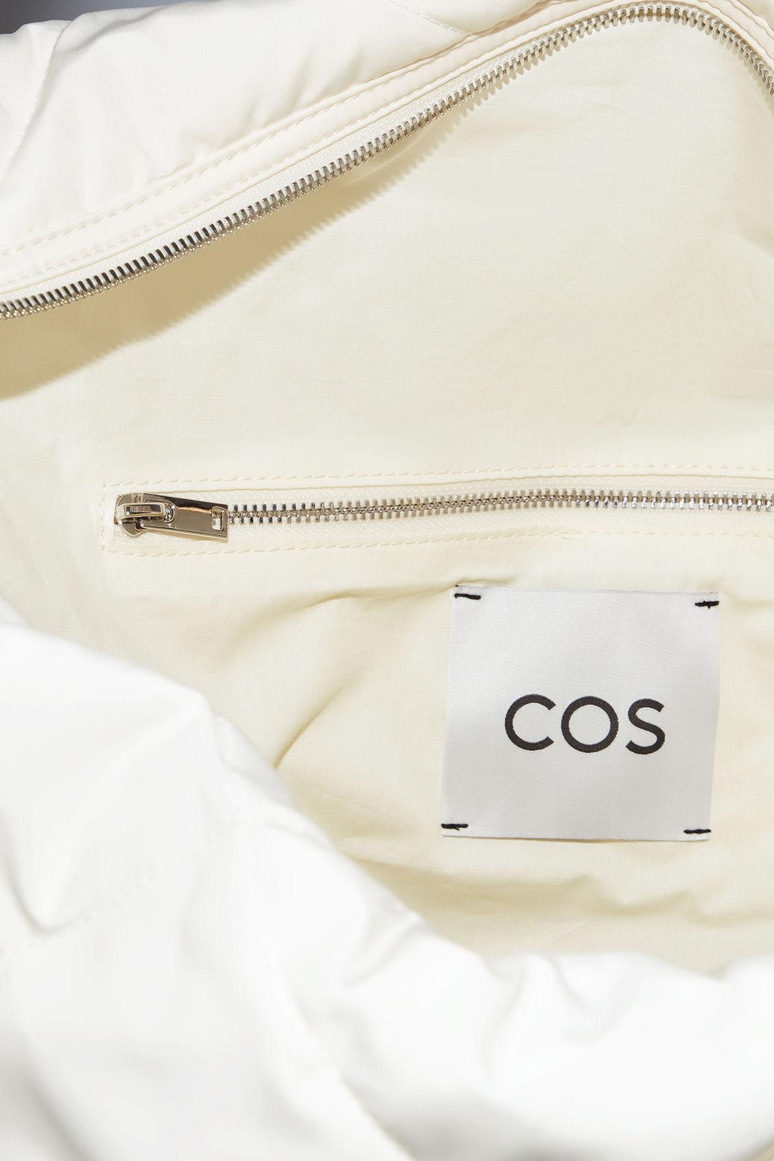 COS Diamond Quilted Oversized Shoulder Bag Cream