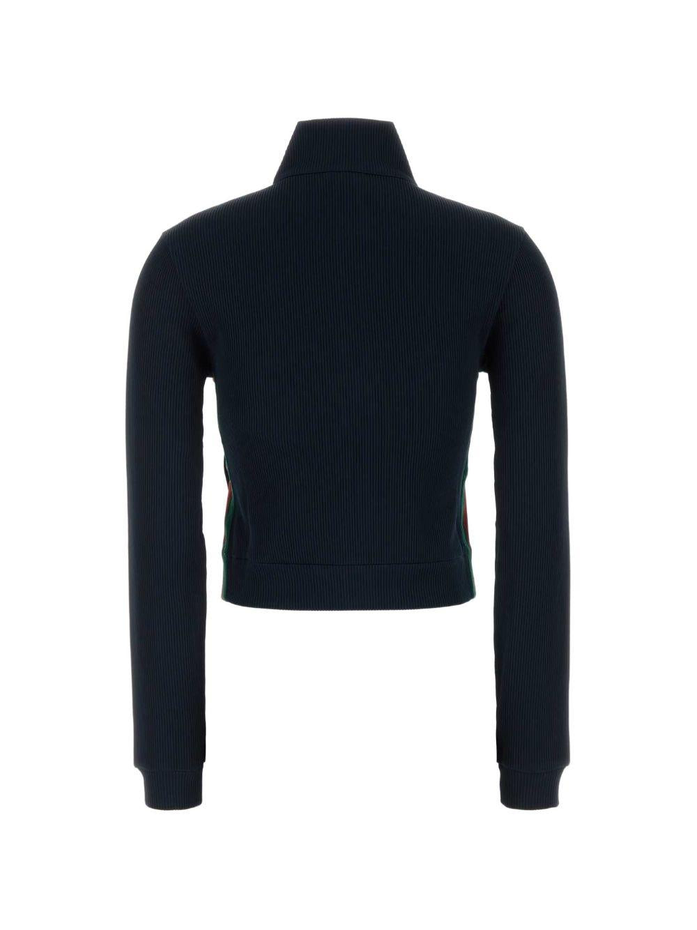 GUCCI Zip-Up Knit Sweater FW26 Navy