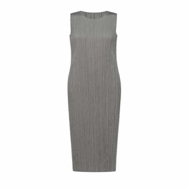 Issey Miyake Pleats Please Basic Long Dress Gray Women PP05 JH114 12