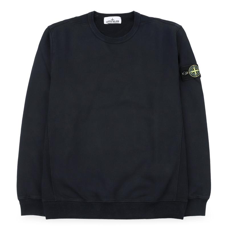 STONE ISLAND Brushed Cotton Patch Logo Sweatshirt Navy L2S15 6100049 S0A20 V0020