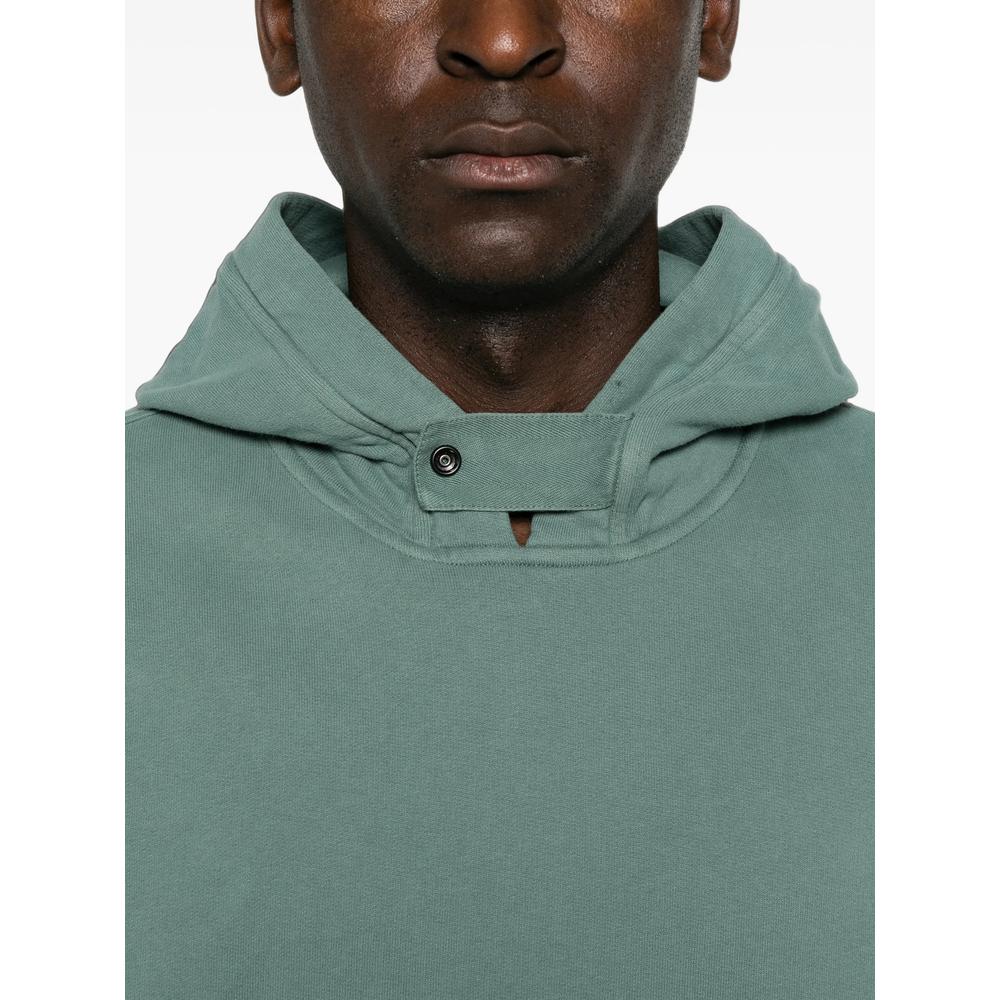 STONE ISLAND Cotton Fleece Pullover Hoodie Men's Navy